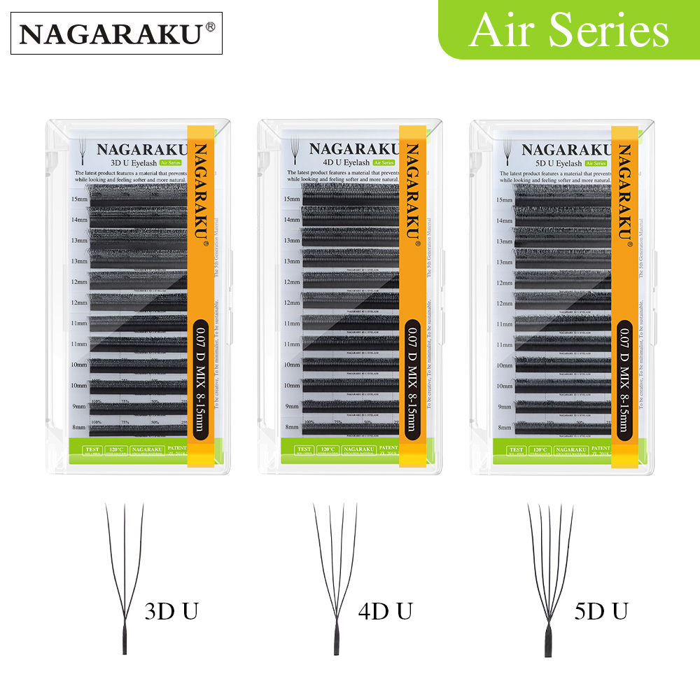 NAGARAKU U forme 3D/4D/5D lumi - Eyelash Extension Human Hair avis et prix