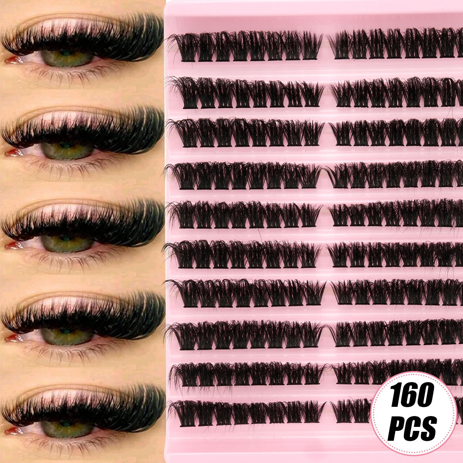 160 paires de faux cils en gra - Eyelash Extension Russian avis et prix