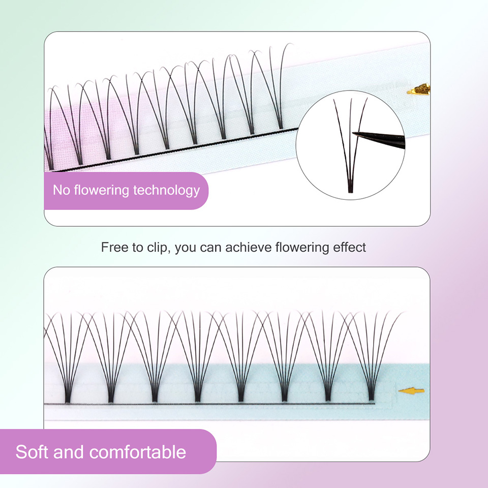 RUJADE tige courte 3D 4D 5D 6D - Eyelash Extension Russian avis et prix